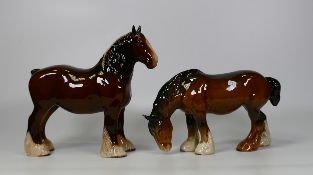 Beswick 818 Shire Horse & Grazing Shire 1050 (2)