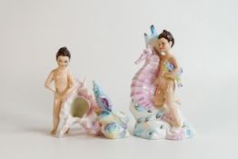 Pair of Kevin Francis / Peggy Davies Ceramics Limited Edition Figures - Sea Sprites (2)