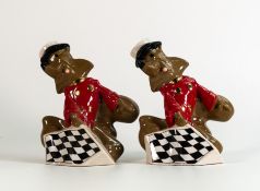 Wade Indianapolis Christmas 2001 limited edition 1/500 Collectors Club Meet spirit decanters, one