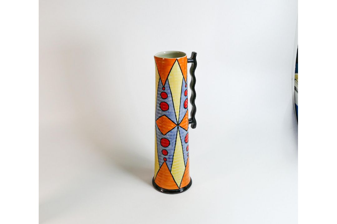 Lorna Bailey large Aztec pattern jug, limited edition, Old Ellgreave backstamp, height 36.5cm - Image 1 of 4