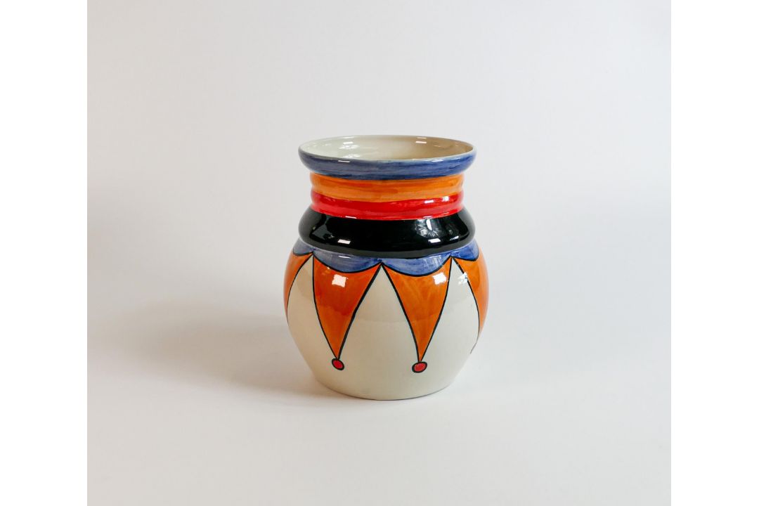 Lorna Bailey large Circus pattern vase, Old Ellgreave backstamp, height 17.5cm - Image 1 of 4