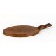 Robert 'Mouseman' Thompson solid English oak hand carved single handle cheeseboard. Oval form with - Image 1 of 4