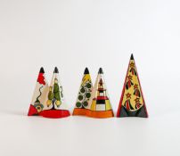 Lorna Bailey Marsh Land Cottage, Pagoda Garden & Futura pattern sugar sifters, Old Ellgreave