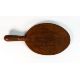 Robert 'Mouseman' Thompson solid English oak hand carved single handle cheeseboard. Oval form with - Image 3 of 4