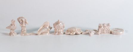 Wade Nautical series Whimsies in pearl glaze. These were removed from the archives of the Wade