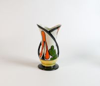 Lorna Bailey large House & Path pattern twin handled vase, Old Ellgreave backstamp, height 21cm