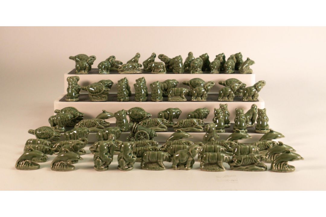 Wade green glazed animal Whimsies. These were removed from the archives of the Wade factory and - Image 7 of 9