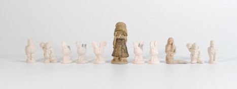 Wade collection of unfired Bisque Whimsies & figures. These were removed from the archives of the