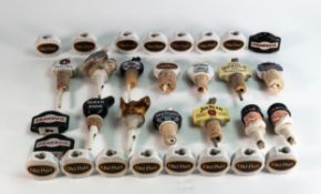 Wade advertising ceramic drinks pourers including Southern Comfort, Jim Beam, Queen Anne, Taplows,