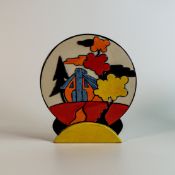 Lorna Bailey Dimsdale Hall pattern plaque, Old Ellgreave backstamp, height 19cm