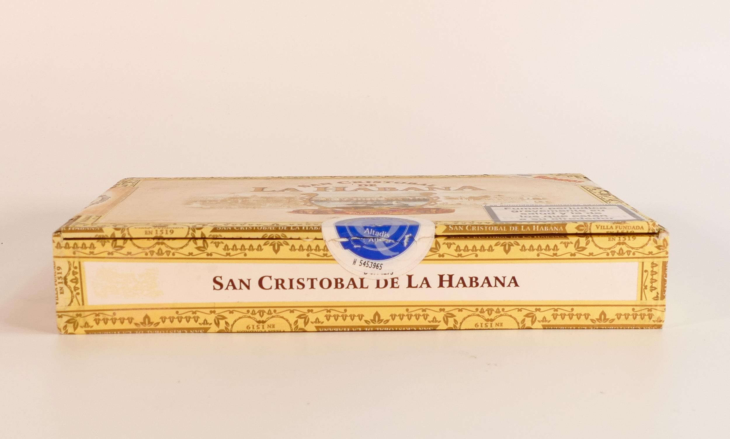 Sealed box of 25 San Cristobal La Habana hand made Cigars dated June 2005 (25) - Image 2 of 2