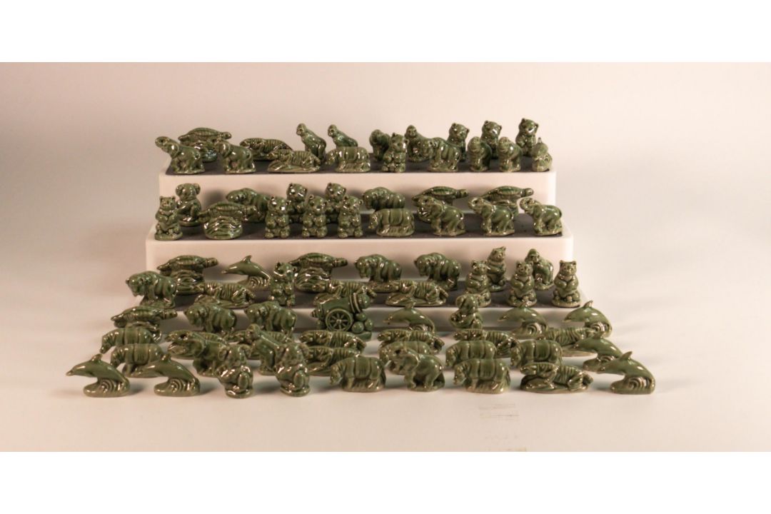 Wade green glazed animal Whimsies. These were removed from the archives of the Wade factory and - Image 6 of 9