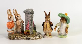Beswick Beatrix Potter limited edition tableau of Hiding from the cat ( boxed with certificate)