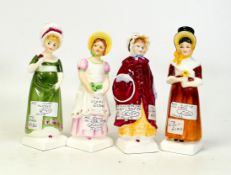 Royal Doulton Kate Greenaway Figures Emma Hn2834, Georgina Hn2377, Ruth Hn2799 & Louise Hn2869(4)