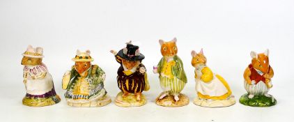 Royal Doulton Brambly Hedge figures to include Basil DBH14, Old Mrs EyeBright DBH9, Conker DBH21,