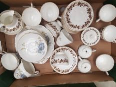 Wedgwood Autumn Vine and Regency Part Tea Sets- 1 Tray