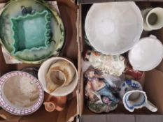 Chinese Jardiniere and Other Planters, etc.- 2 Trays