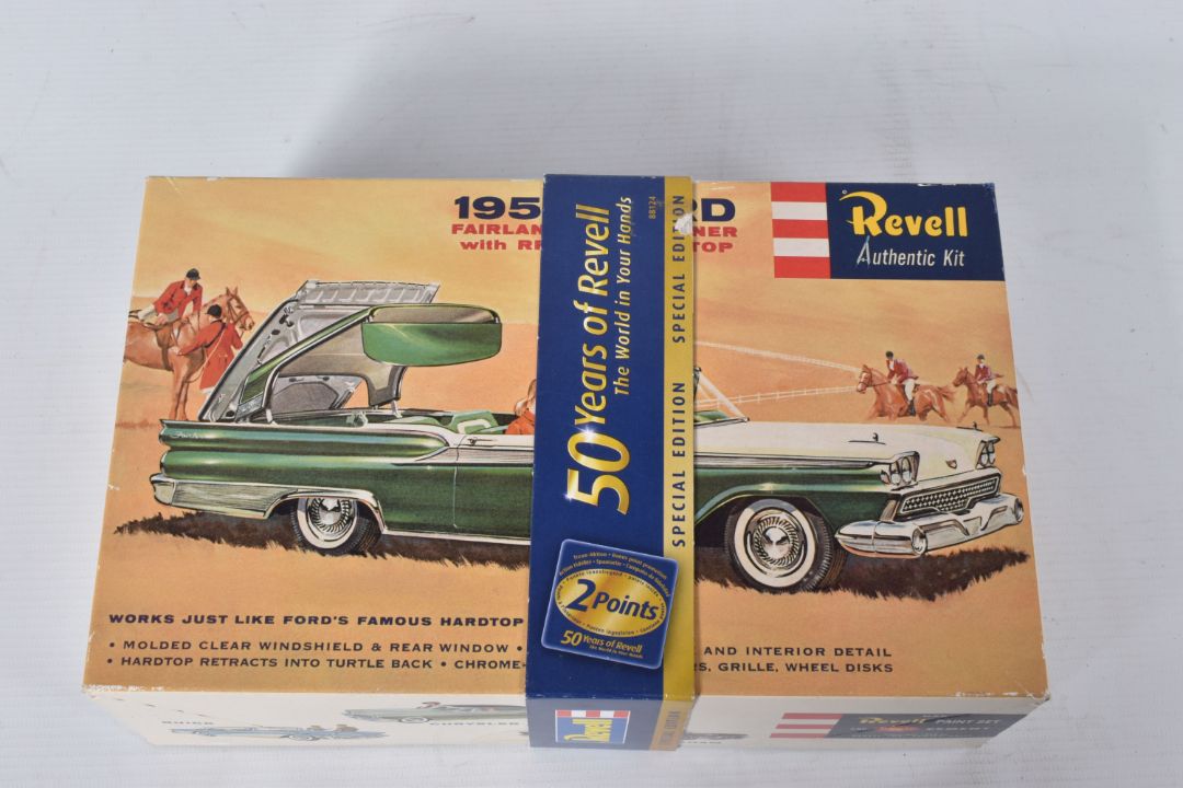 TWO BOXED UNBUILT PLASTIC CAR MODEL CONSTRUCTION KITS, both 1:25 scale, AMT Ertl 1958 Chevrolet - Image 8 of 9