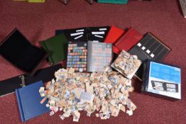 ONE BOX OF MAINLY EMPTY ALBUMS INC UNUSED SEALED LIGHTHOUSE COVER ALBUM WITH SLIPCASE, we also