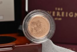 A BOXED ROYAL MINT 2017 GOLD PROOF FULL SOVEREIGN COIN, No. 05362 of maximum single coin edition