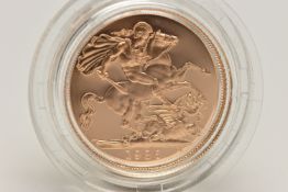 ROYAL MINT FULL GOLD PROOF SOVEREIGN COIN QUEEN ELIZABETH II 1986, .916 fine, 7.98 gram, 22.05mm,