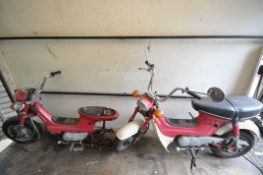 A 1976 HONDA CHALY - OEH 22P - This moped registered in June 1976, it has a 72cc petrol engine, No