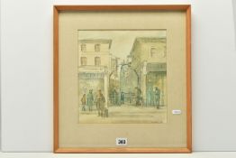 JOHN VERNEY (1913-1993) 'PEDESTRIAN CROSSING, WEST STREET II', a ink and watercolour illustration