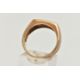 A GENTS 9CT GOLD DIAMOND SIGNET RING, rectangular signet set with three small, round brilliant cut - Image 3 of 4