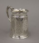 A Victorian silver Christening mug. 9.5 cm high. 128.7 grammes.