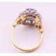 An 18 ct gold and platinum diamond and sapphire ring. - Image 3 of 9