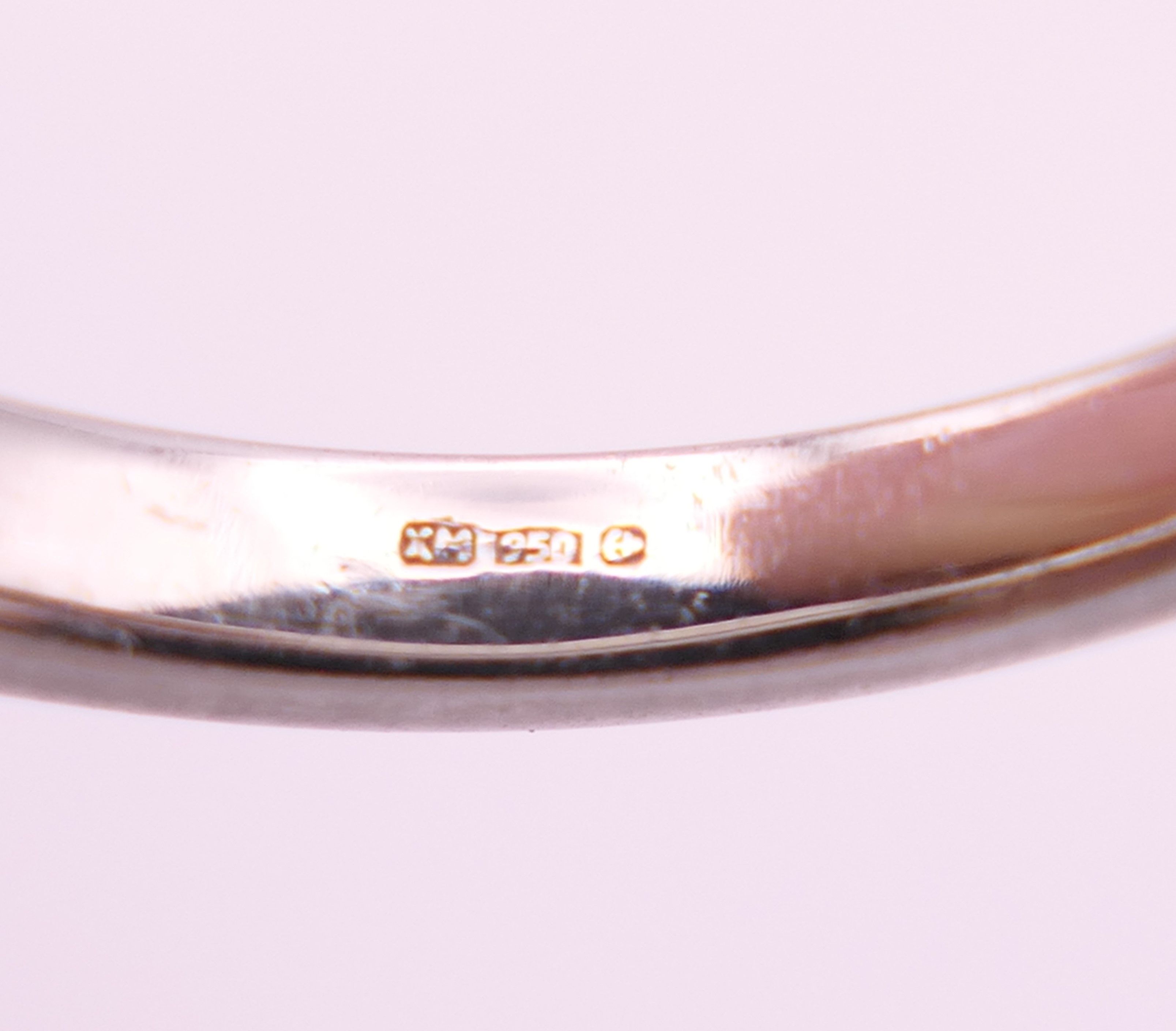 A platinum diamond solitaire ring, the stone approximately 1.9 carats. Ring size L. - Image 6 of 7