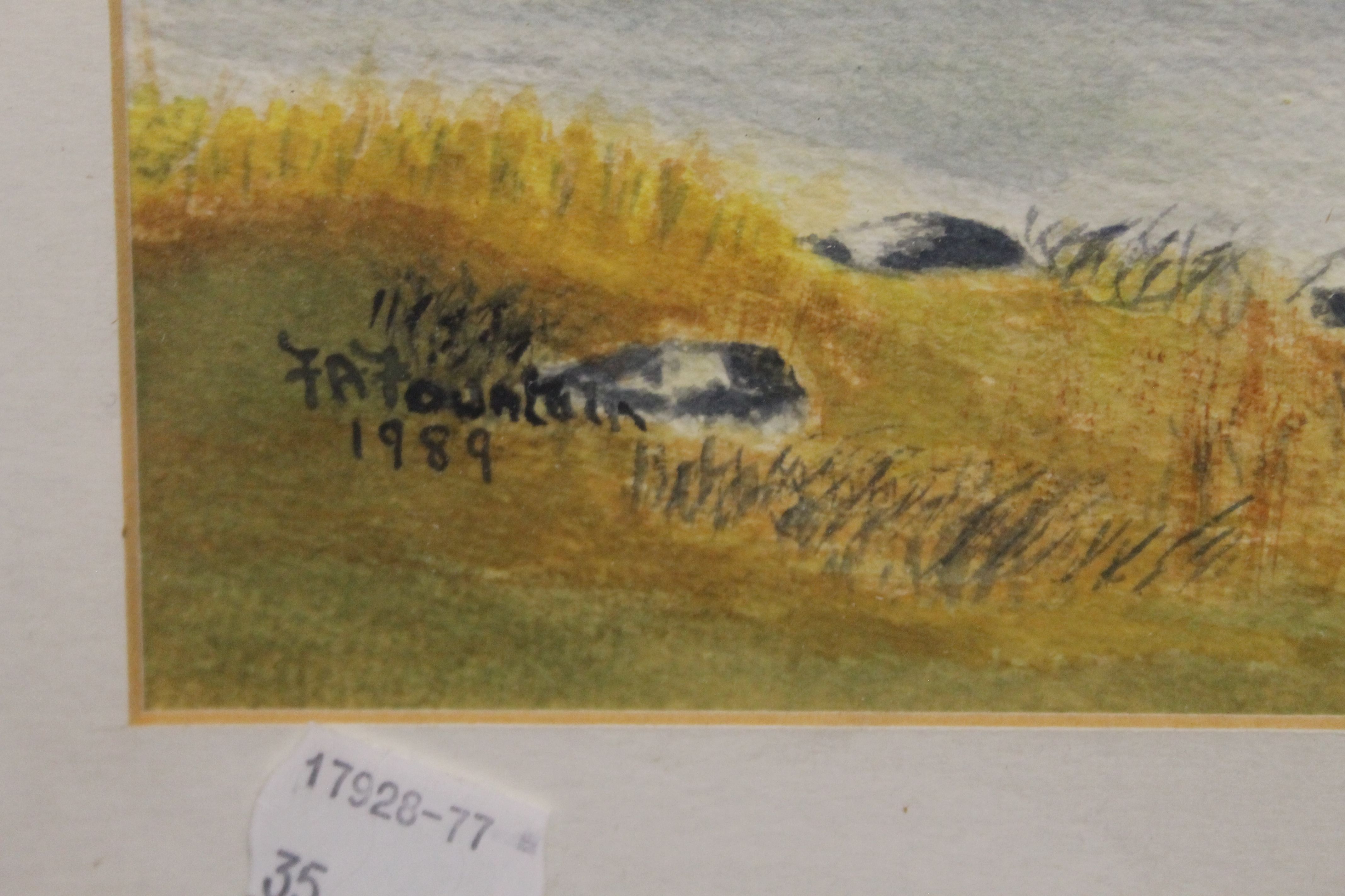 Loch Scene, watercolour, signed FOUNTAIN and dated 1989, framed and glazed. 35 x 25 cm. - Image 3 of 3