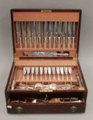A canteen of silver plated cutlery.