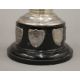 A silver twin handled trophy cup on stand. 24 cm high overall. 366.8 grammes. - Image 4 of 6