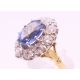 An 18 ct gold and platinum diamond and sapphire ring. - Image 7 of 9