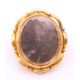 A 19th century unmarked 9 ct gold reversible mourning brooch. 6 cm high. - Image 1 of 5