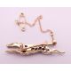 A diamond set unmarked gold racehorse brooch, possibly the horse ''Warmspun''. 3.5 cm long. 4. - Image 3 of 7