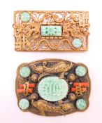 Two Chinese Art Exhibition of 1936 brooches by Max Neiger, Czechoslovakian. Dolphin motif brooch 5.