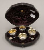 A cased set of salts. 55.5 grammes.