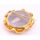 A 19th century unmarked 9 ct gold reversible mourning brooch. 6 cm high. - Image 5 of 5