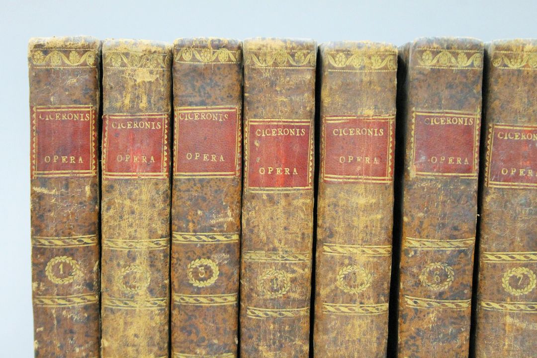 Cicero (M Tullius), Opera, 1797, 14 volumes, contemporary full tree calf, little worn, - Image 2 of 8