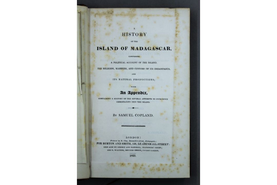 Copeland (Samuel), A History of the Island of Madagascar, Burton and Smith, 1822, first edition, - Image 6 of 8