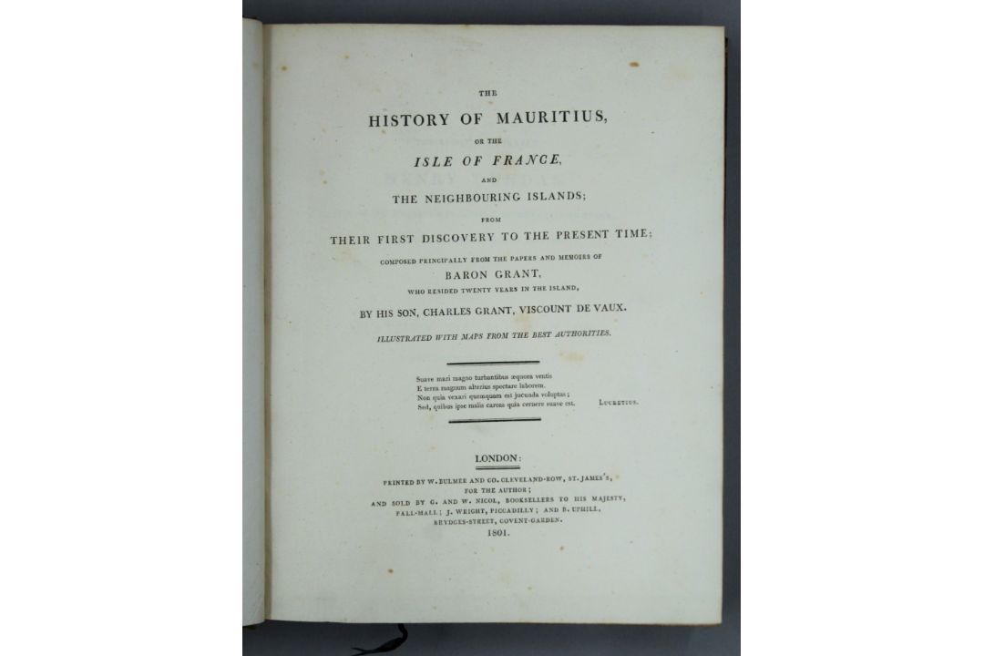 Grant (Charles), The History of Mauritius or the Isle of France and Neighbouring Islands, - Image 6 of 8