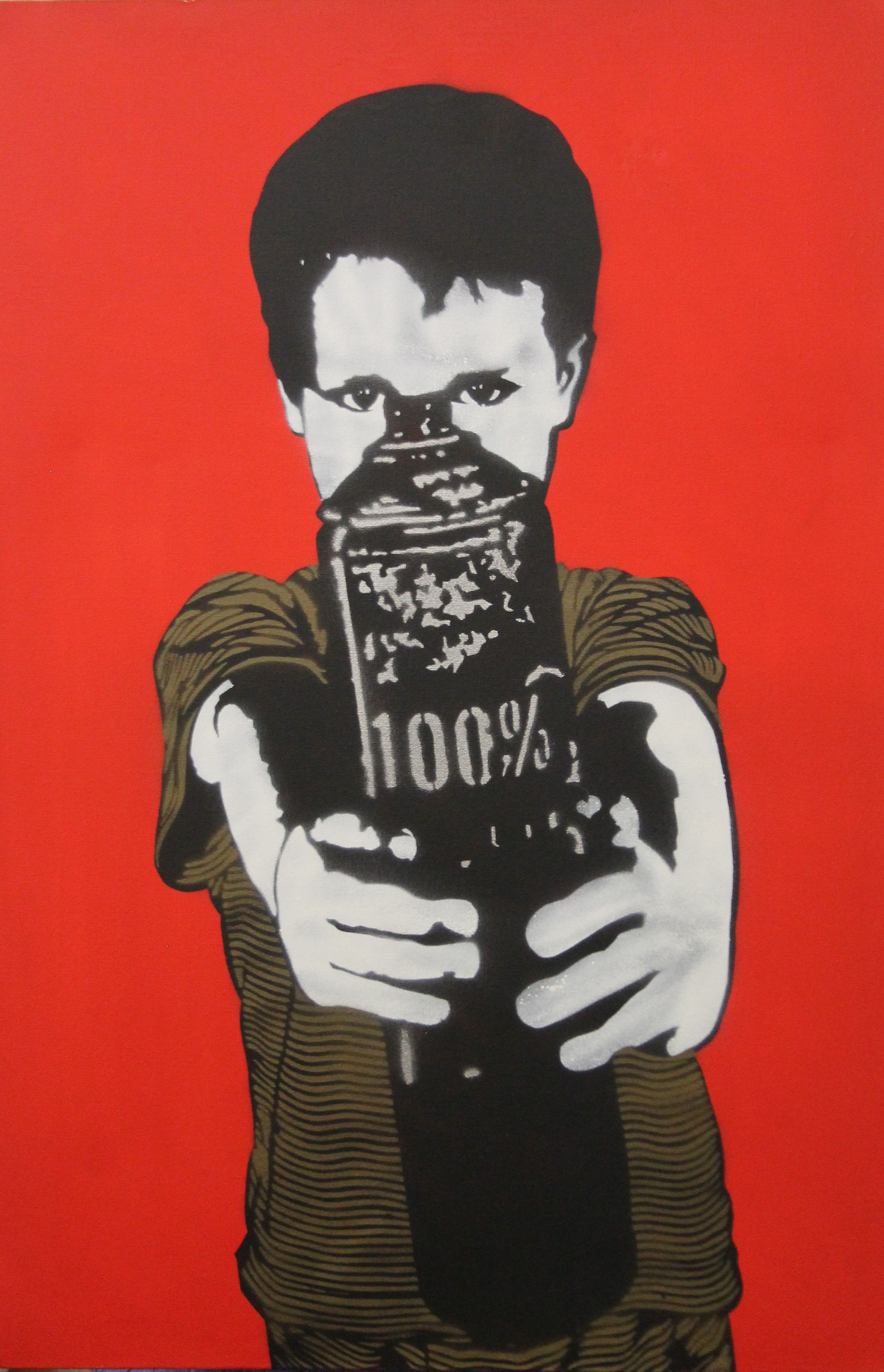 PETE STREET (PETE ST), Portrait of a Street Artist, Acrylic on canvas,