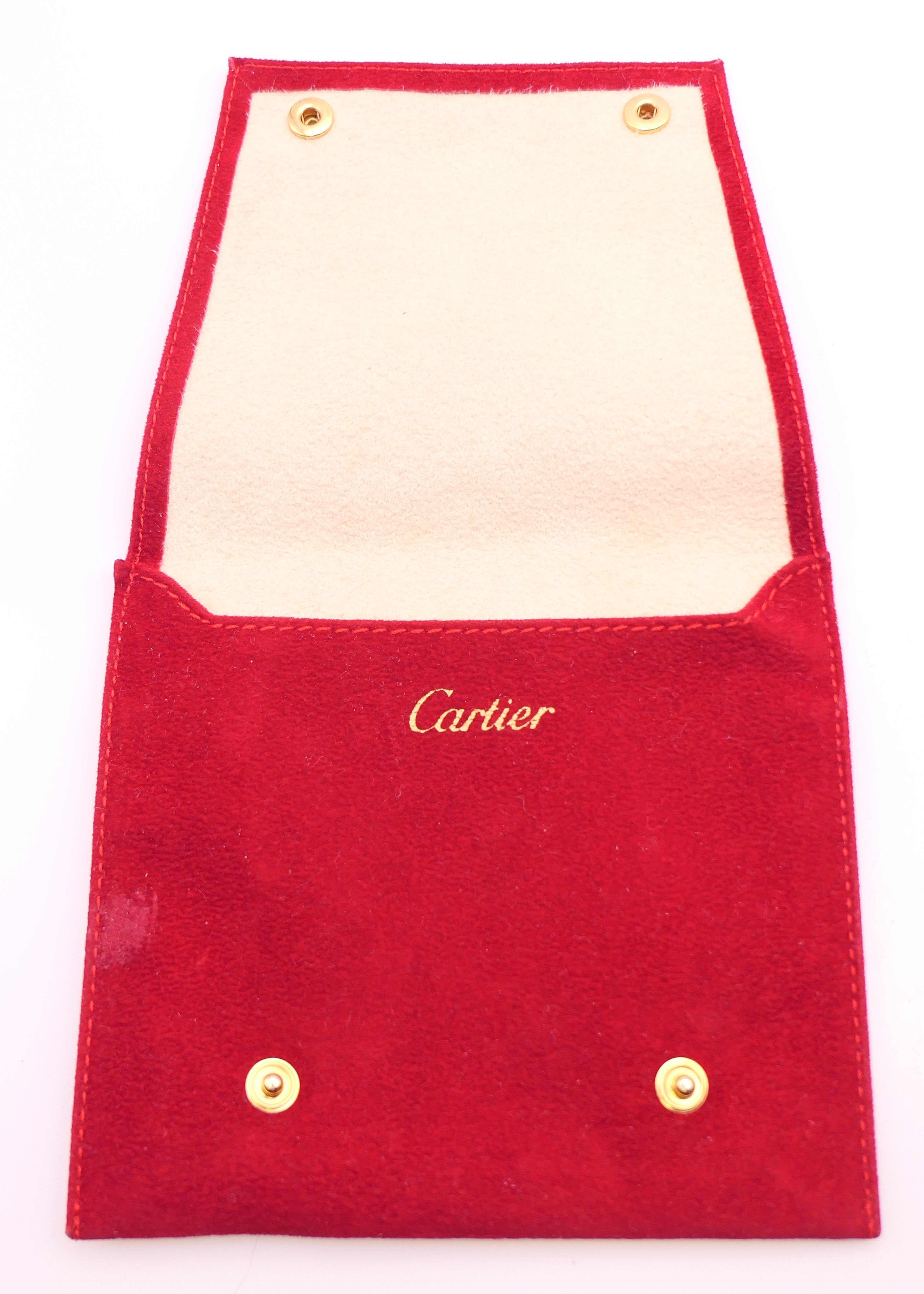 A Cartier ladies silver gilt wristwatch. 2.25 cm wide. - Image 8 of 9