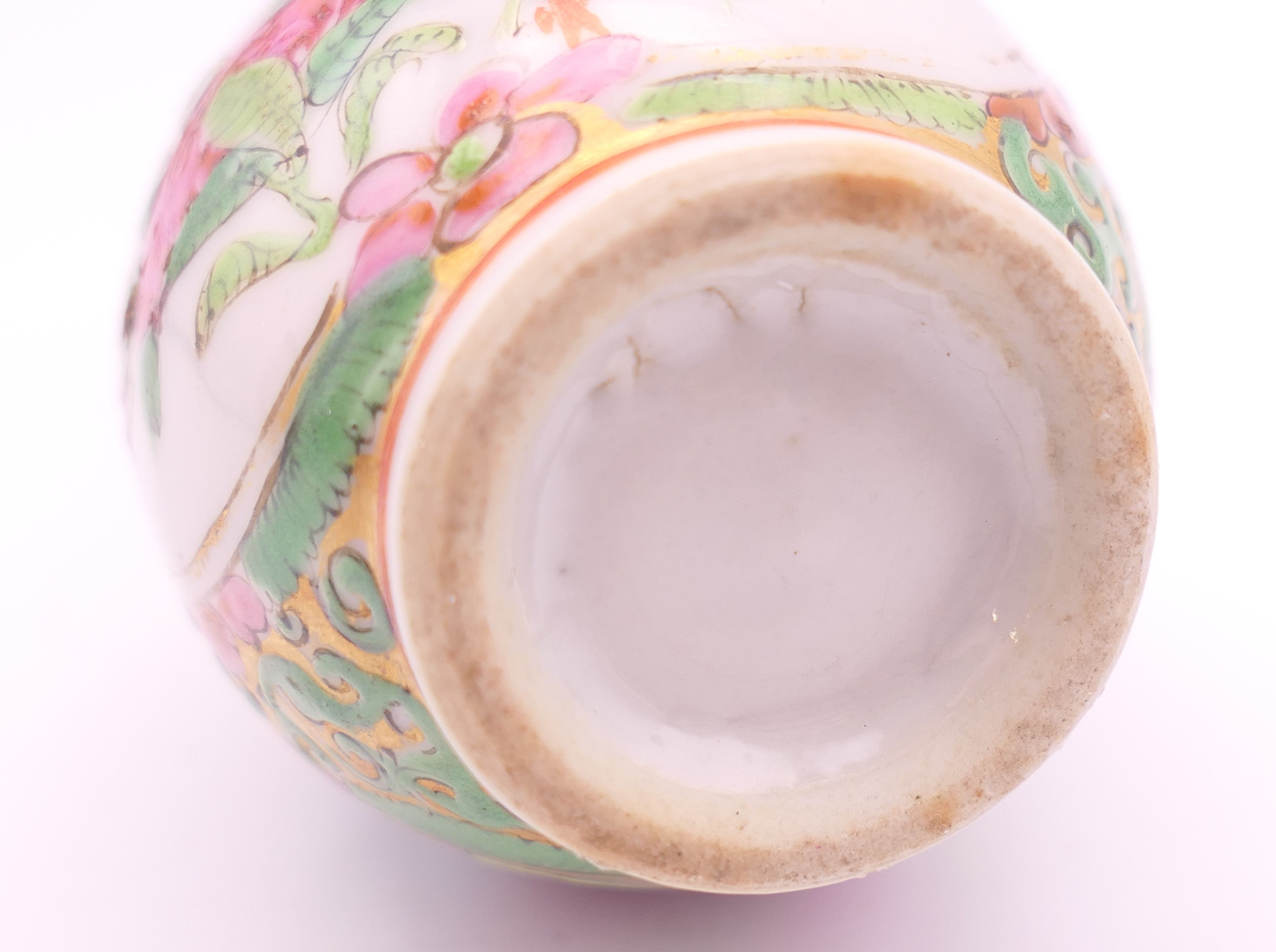 Three Chinese miniature vases. Tallest two each 8.5 cm high. - Image 13 of 19