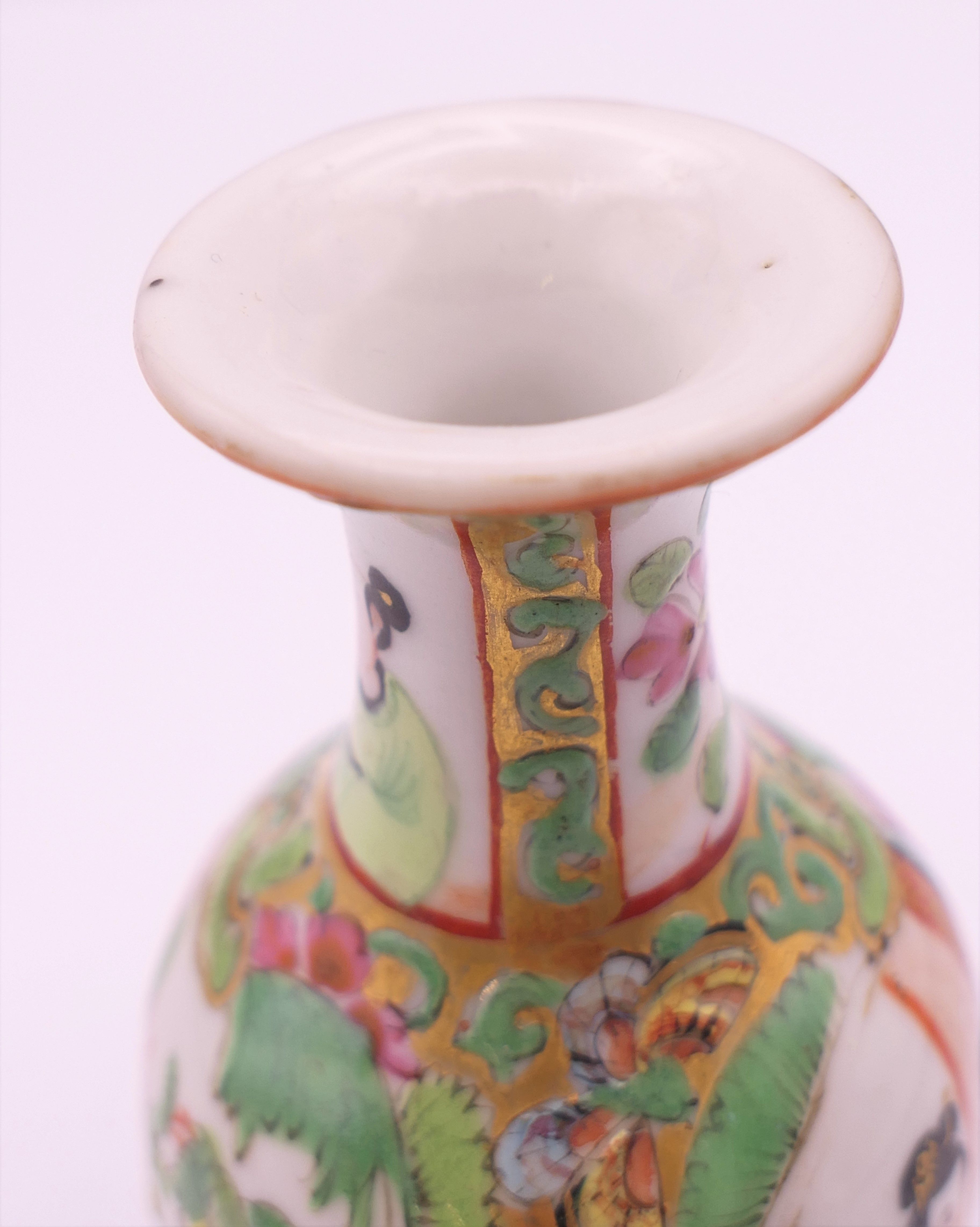 Three Chinese miniature vases. Tallest two each 8.5 cm high. - Image 12 of 19