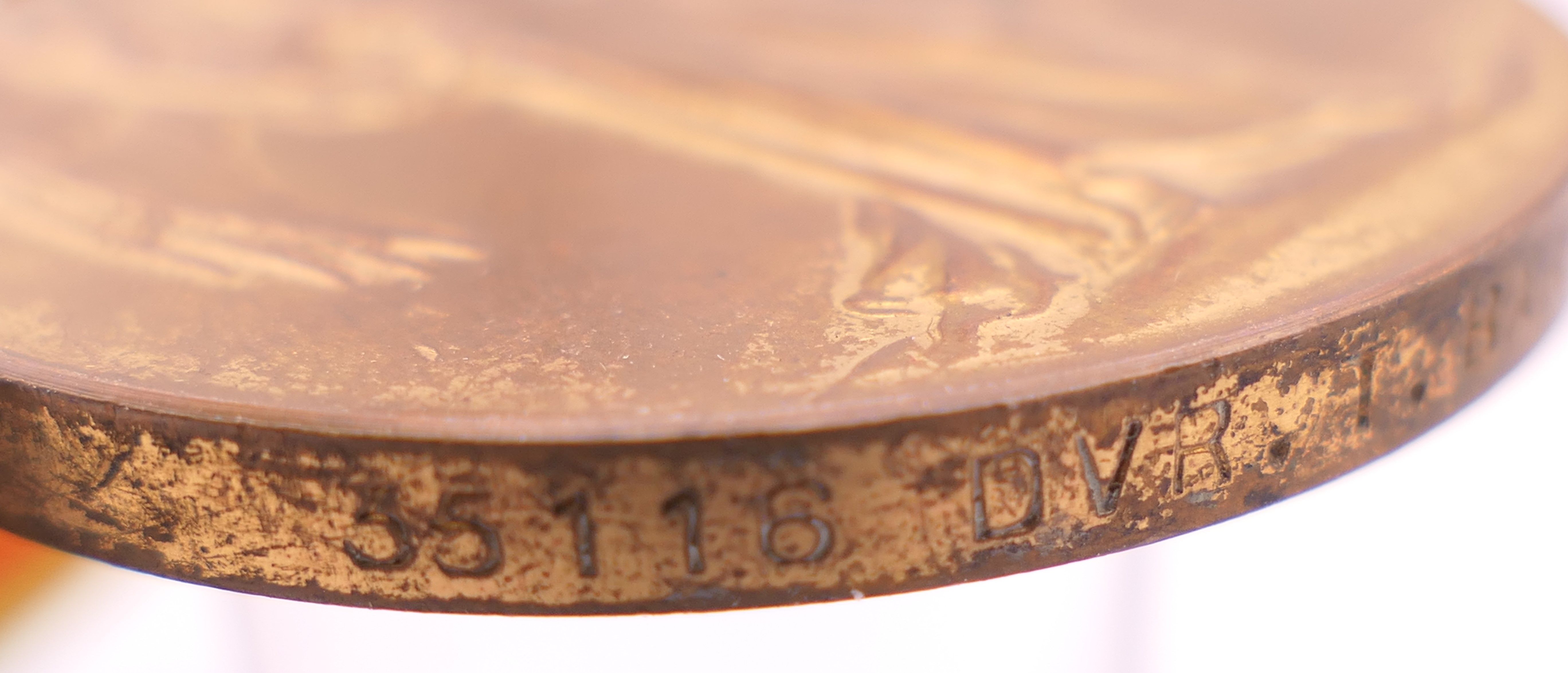 A trio of first world war medals awarded to 35116 DVR T BARRATT RA. - Image 5 of 15