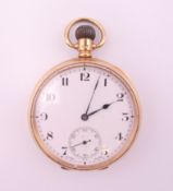 A 9 ct gold pocket watch,