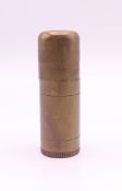 A vintage brass petrol lighter. 5.5 cm high.
